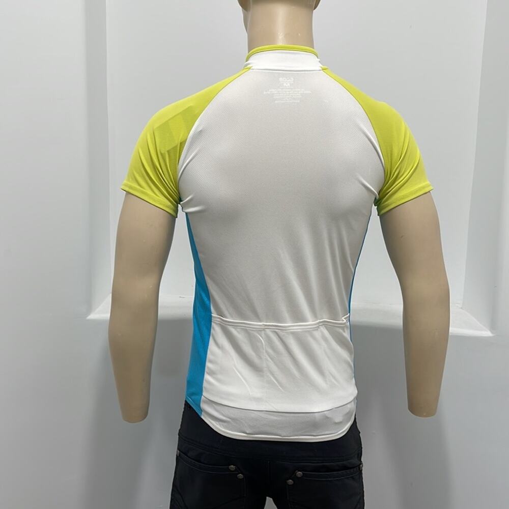 ecos Performance Wear Short Sleeve T-Shirt White Green Zipper Pockets Size M NWT - Picture 9 of 9